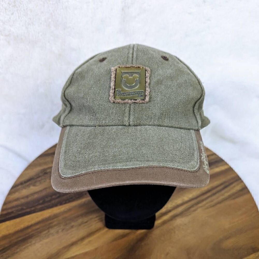 Vintage Disney Land Resort Mickey Mouse Brown Green Hat Cap Adjustable